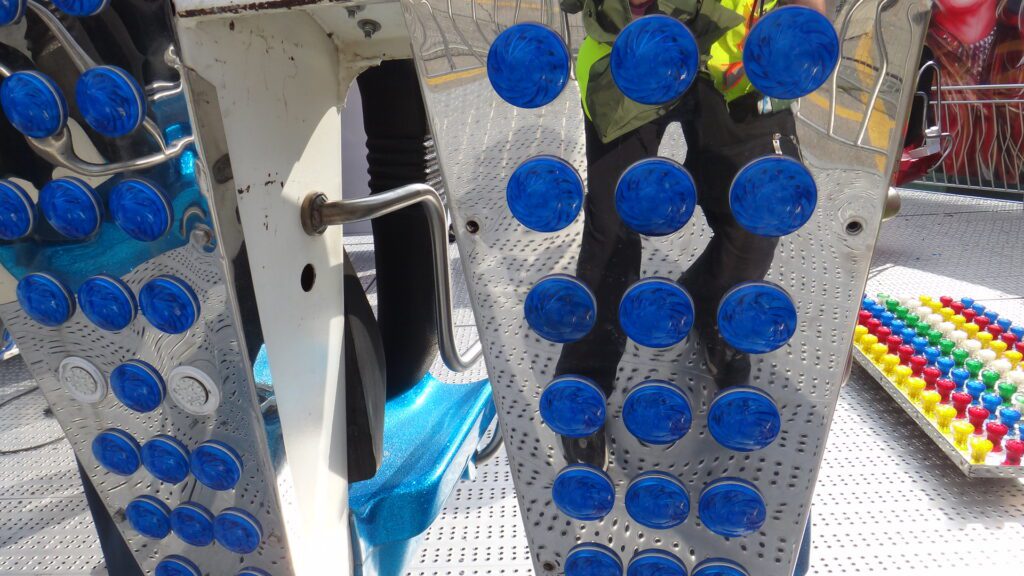 panel of conventional lights with a couple of LED units