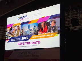 sizzle reel slide for IAAPA Europe 2022 using a photo of me, also John Riggleman